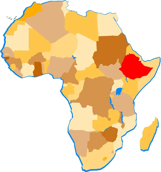 Etiopia — Vettoriale Stock
