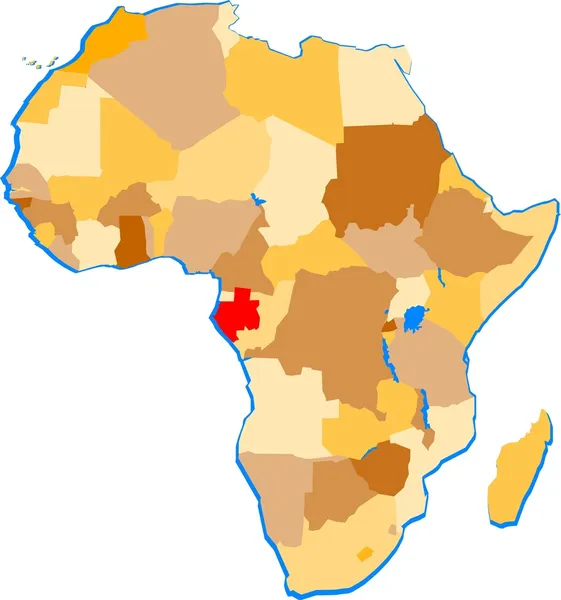 Gabon — Vettoriale Stock