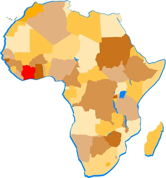 Ivoorkust — Stockvector