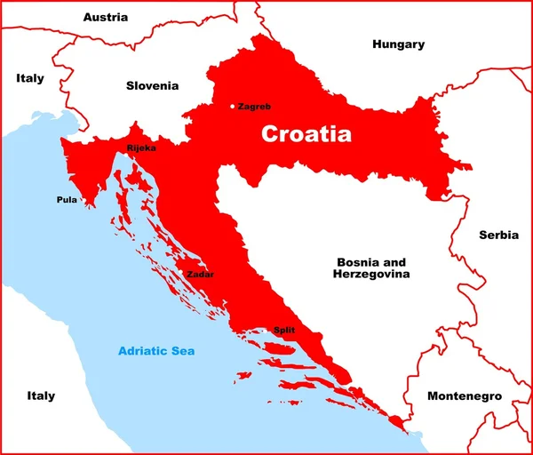 Kroatië — Stockvector