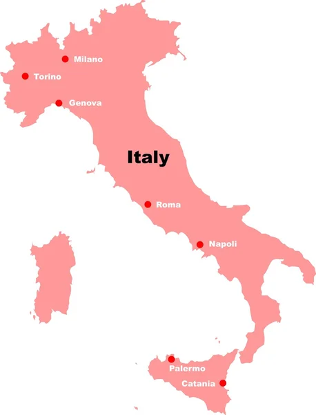 L'Italia in Europa — Vettoriale Stock