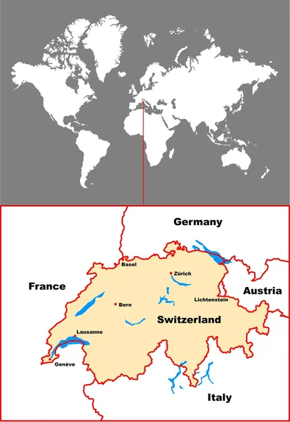 Suiza — Archivo Imágenes Vectoriales