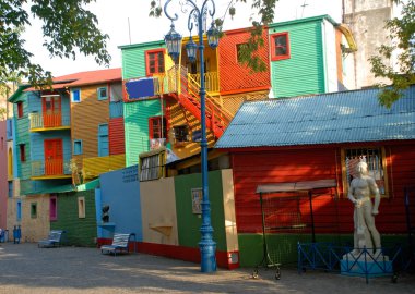sokak la boca - caminito, buenos aires, Arjantin.