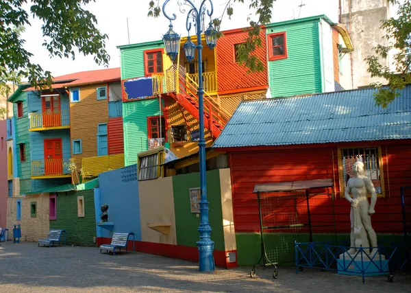 Straat la boca - caminito, buenos aires, Argentinië. — Stockfoto