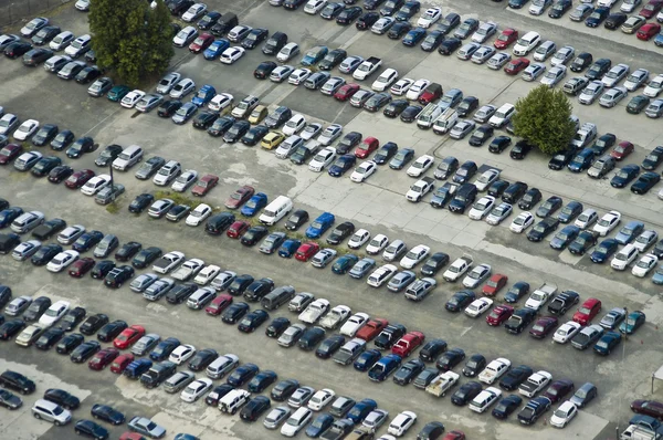 Massive Parking of cars — Stock Photo, Image
