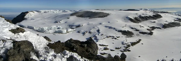 Vy från toppen av mt.fuji. Kilimanjaro, Afrika, taket på kratern. — Stockfoto