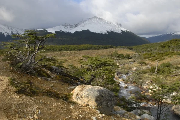 Lanskap Tierra Del Fuego dekat Ushuaia. Argentina . — Stok Foto