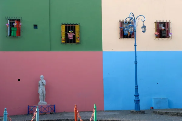 Straat la boca - caminito, buenos aires, Argentinië. — Stockfoto