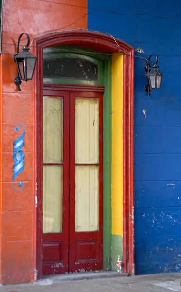 Street La Boca Caminito, Buenos Aires, Argentina . — Fotografie, imagine de stoc