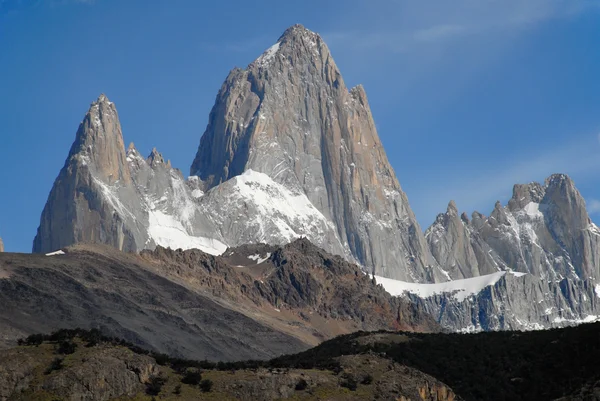 Mount fitz roy från el chalten. pataginia, argentina. — Stockfoto