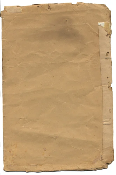 Altes strukturiertes Papier mit zerfledderter Kante und Clipping-Pfad. — Stockfoto
