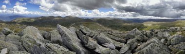 View from Mount Kosciuszko in the Snowy Mountains, New South Wal clipart