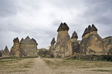 inanılmaz jeolojik özellikleri pasabag, Kapadokya, Türkiye.
