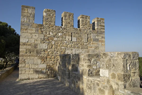 Veduta del castello medievale di S.Jorge a Lisbona, Portogallo . — Foto Stock