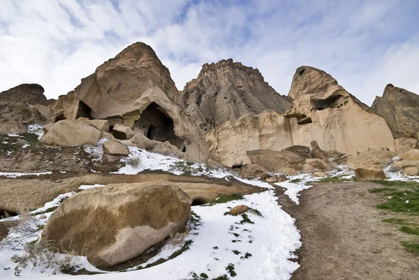 洞穴在卡帕多西亚，土耳其的修道院 selime. — 图库照片