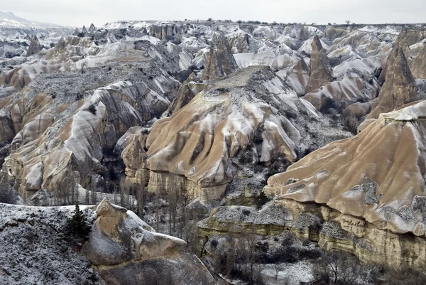 Formazioni arenarie in Cappadocia, Turchia . — Foto Stock