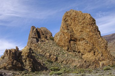 Los roques adlı el teide Milli Parkı, tenerife, Kanarya Adaları.