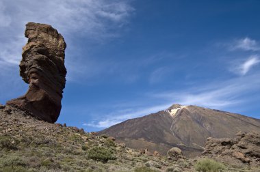 Volkan el teide ve los roques. ada tenerife, İspanya.