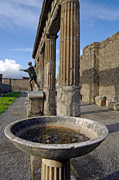 Pompei'nin kalıntıları görüntüleyin. İtalya. — Stok fotoğraf