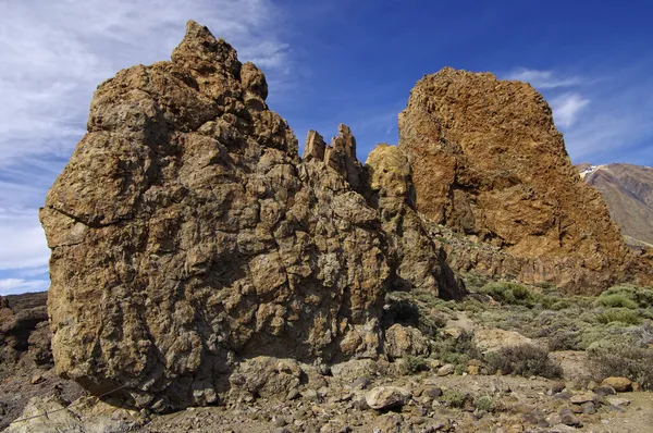 Vulcano El Teide e Los Roques. Isola di Tenerife, Spagna . — Foto Stock