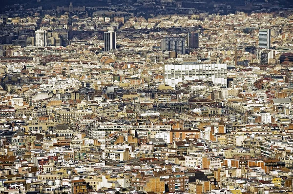 Vista de Barcelona com vista do monte Montjuic. Espanha . — Fotografia de Stock