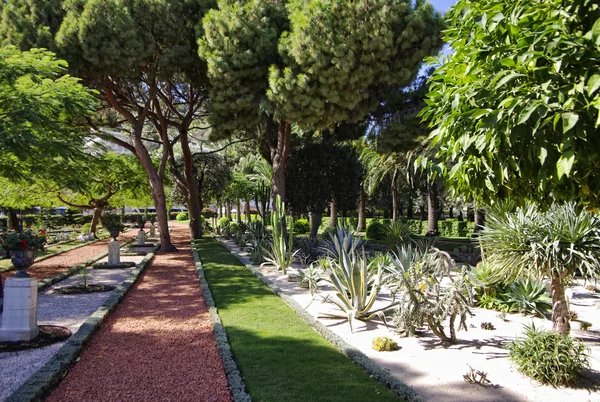 Jardín ornamental del Templo Baha 'i en Haifa, Israel . —  Fotos de Stock