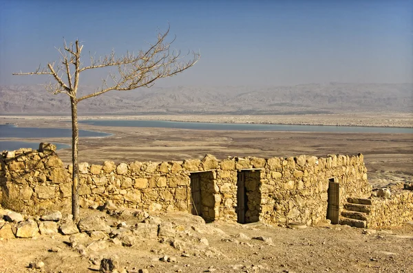 Ruinas de la antigua fortaleza Masada, Israel . — Foto de Stock