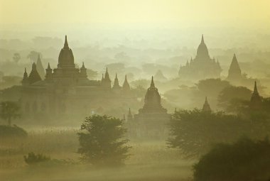 Temples of Bagan in early morning. Myanmar (Burma). clipart