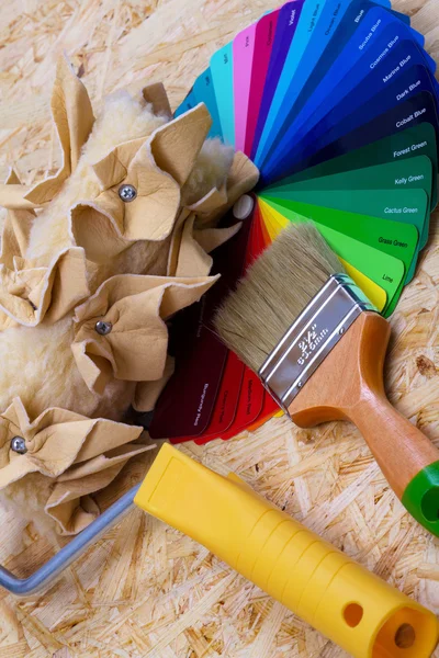 Paleta de colores y herramientas — Foto de Stock