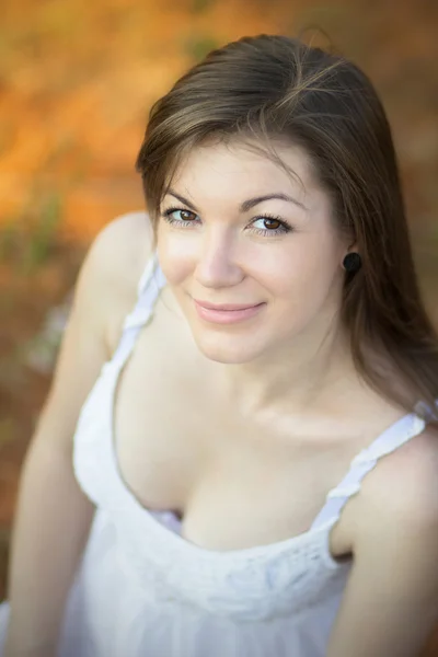 Portrait of a brown-eyed girl — Stock Photo, Image