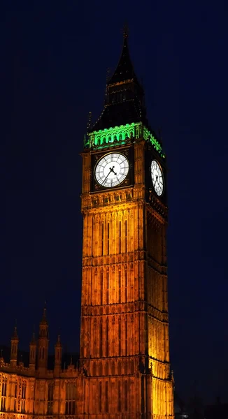 Big ben Λονδίνο τη νύχτα — Φωτογραφία Αρχείου