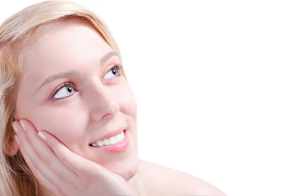 elinde güzel bir genç kadın başı mutlu hayran rahat