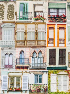 Her dünyanın pencere kolajı