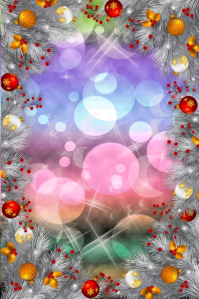 Christmas Bubbles Card Vertical — Stock Photo, Image