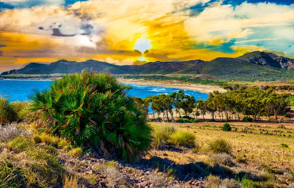 Берег Горами Природой Провинции Альмерия Юге Испании — стоковое фото