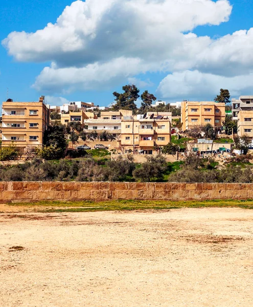 Restos Arqueológicos Romanos Jerash Jordania Día Soleado — Foto de Stock