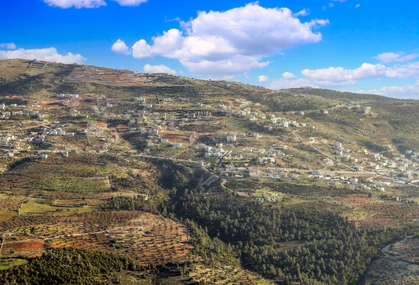 Vista Aérea Ajlun Jordania Día Soleado — Foto de Stock