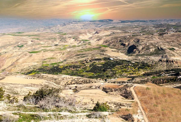 Гора Небо Иордании Солнечный День Гора Небо Является Пиком 817 — стоковое фото