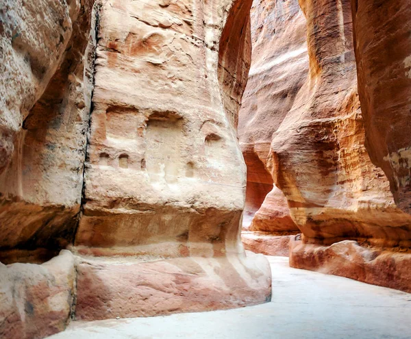 Rovine Dell Antica Città Petra Giordania Una Giornata Sole Petra — Foto Stock