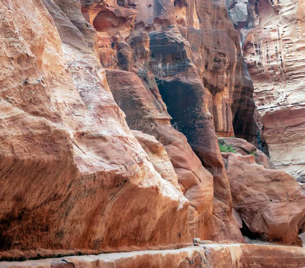 Ruinen Der Antiken Stadt Petra Jordanien Einem Sonnigen Tag Petra — Stockfoto