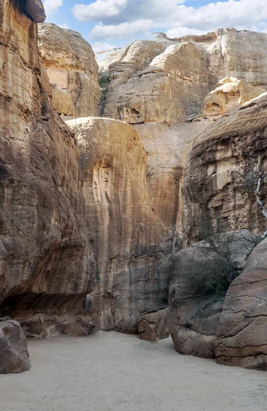 Rovine Dell Antica Città Petra Giordania Una Giornata Sole Petra — Foto Stock