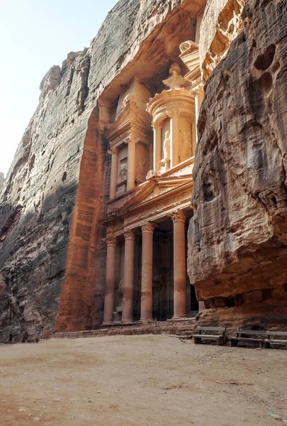 Ruines Ancienne Ville Petra Jordanie Par Une Journée Ensoleillée Petra — Photo