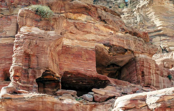 Rovine Dell Antica Città Petra Giordania Una Giornata Sole Petra — Foto Stock