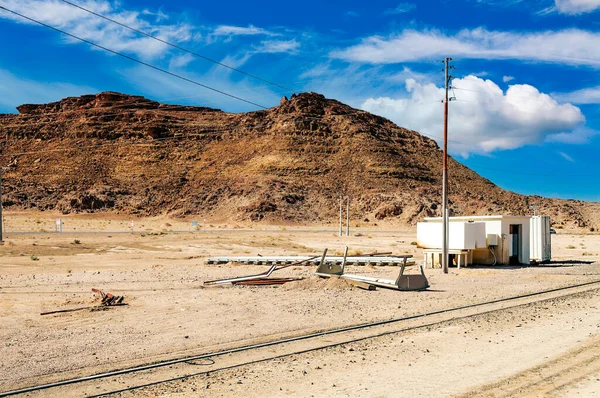 Wadi Rum Pustynia Jordanii Przez Dramatyczne Niebo — Zdjęcie stockowe