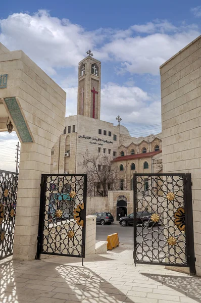 Mezquita Del Rey Abdallah Jordania Mezquita Está Coronada Por Una — Foto de Stock