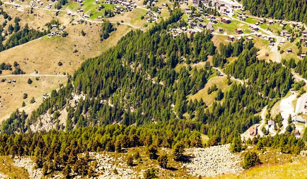 Montañas Los Alpes Suizos Valle Saint Luc Día Soleado —  Fotos de Stock