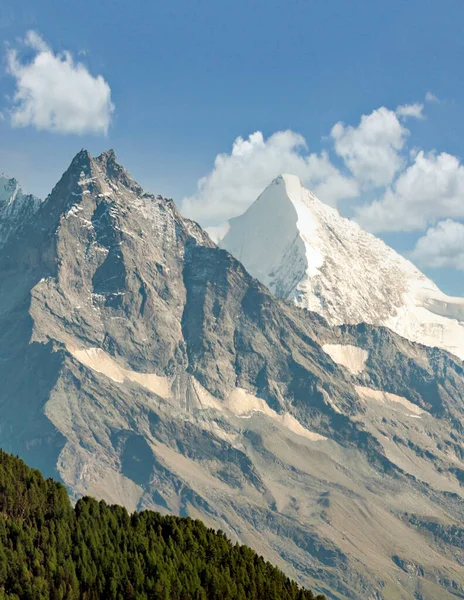 Montagnes Des Alpes Suisses Dans Vallée Saint Luc Par Une — Photo