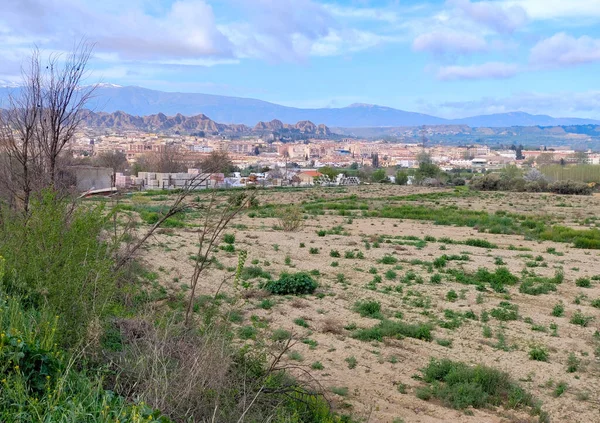 Purullena Villaggio Provincia Granada Primavera Possono Vedere Case Circondate Dal — Foto Stock