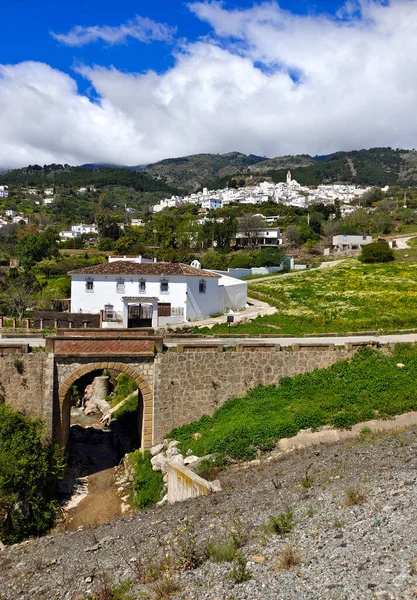 Casarabonela Dorp Malaga Provincie Het Zuiden Van Spanje Een Bewolkte — Stockfoto