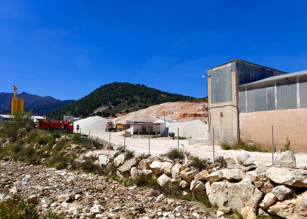 Zementwerk Den Bergen Von Málaga Süden Spaniens — Stockfoto